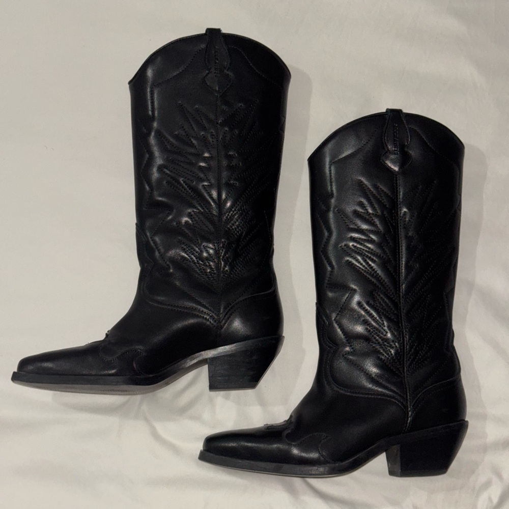 All saints leather cowboy Boots - Picture 4 of 5